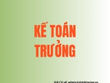 TUYỂN DỤNG KẾ TOÁN TRƯỞNG 