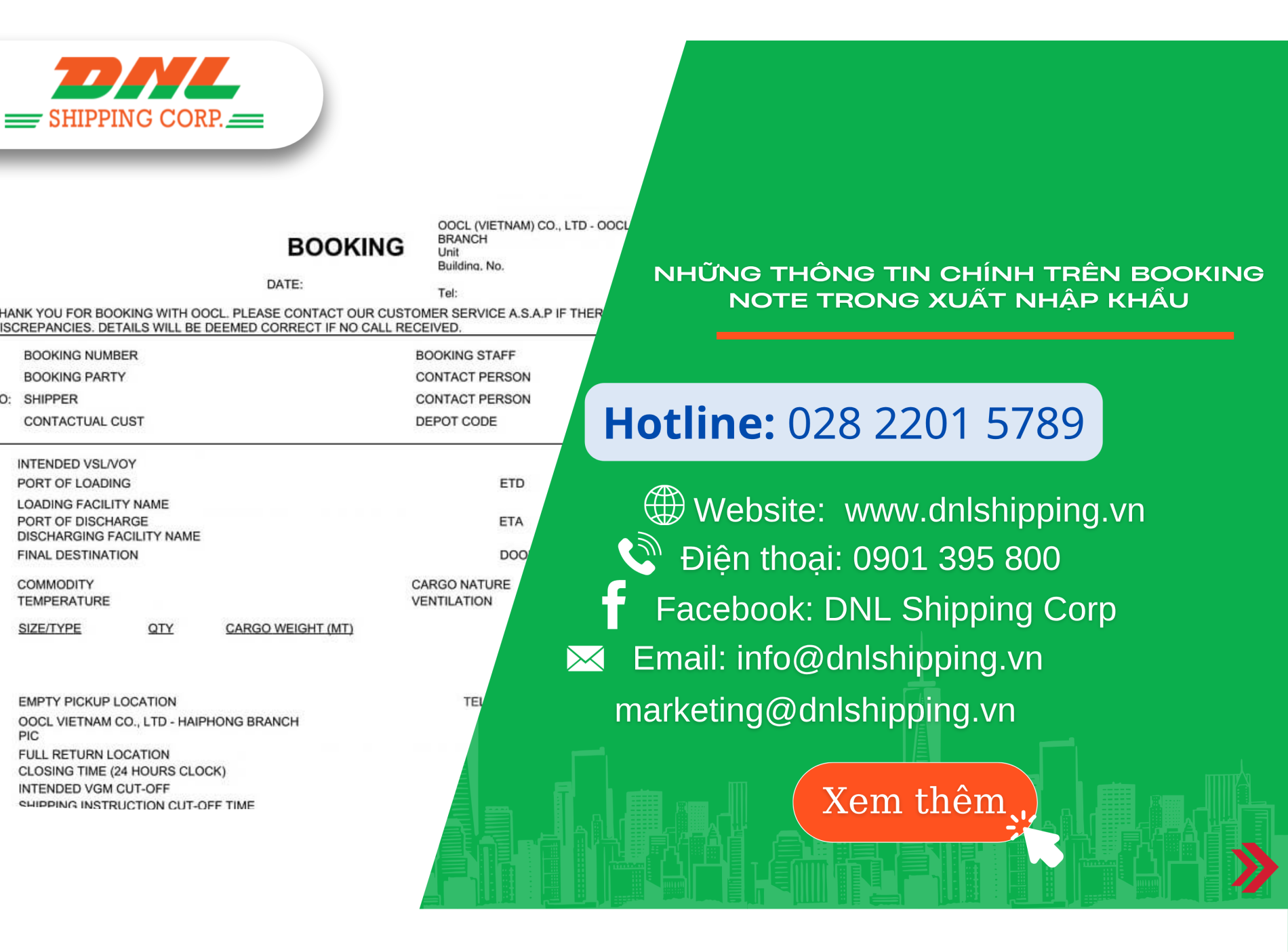 Những Thông Tin Chính Trên Booking Note Trong Xuất Nhập Khẩu