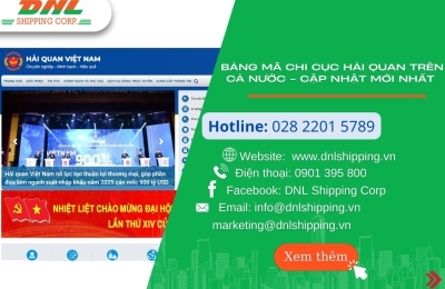 Bảng mã chi cục Hải quan trên cả nước - Cập nhật mới nhất 