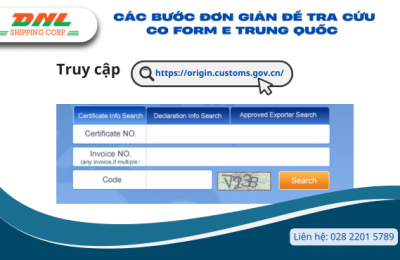  Các bước đơn giản để tra cứu CO Form E Trung Quốc