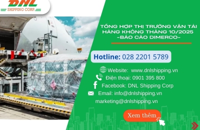 Tổng hợp thị trường vận tải hàng không tháng 10/2025 – Báo cáo Dimerco