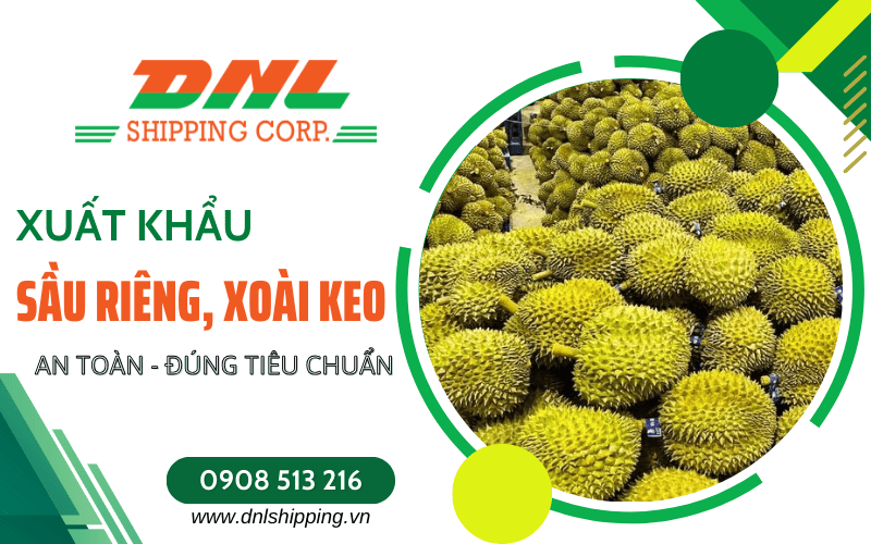 xuất khẩu xoài keo và sầu riêng